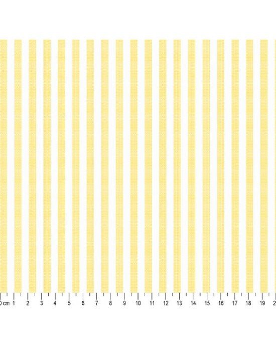 Tecido Fio Tinto Listrado L.229 cor - 1022 (Amarelo)